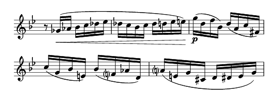 from Debussy Première rhapsodie