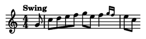 eighth notes with "Swing" indication