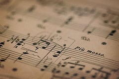 marked sheet music