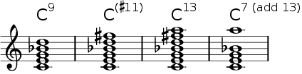 jazz chord symbols: extensions 