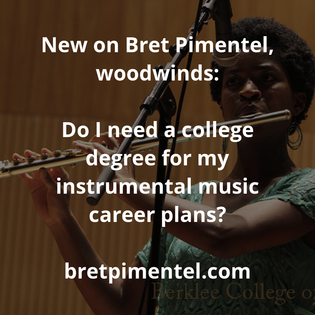 Do I need a college degree for my instrumental music career plans?