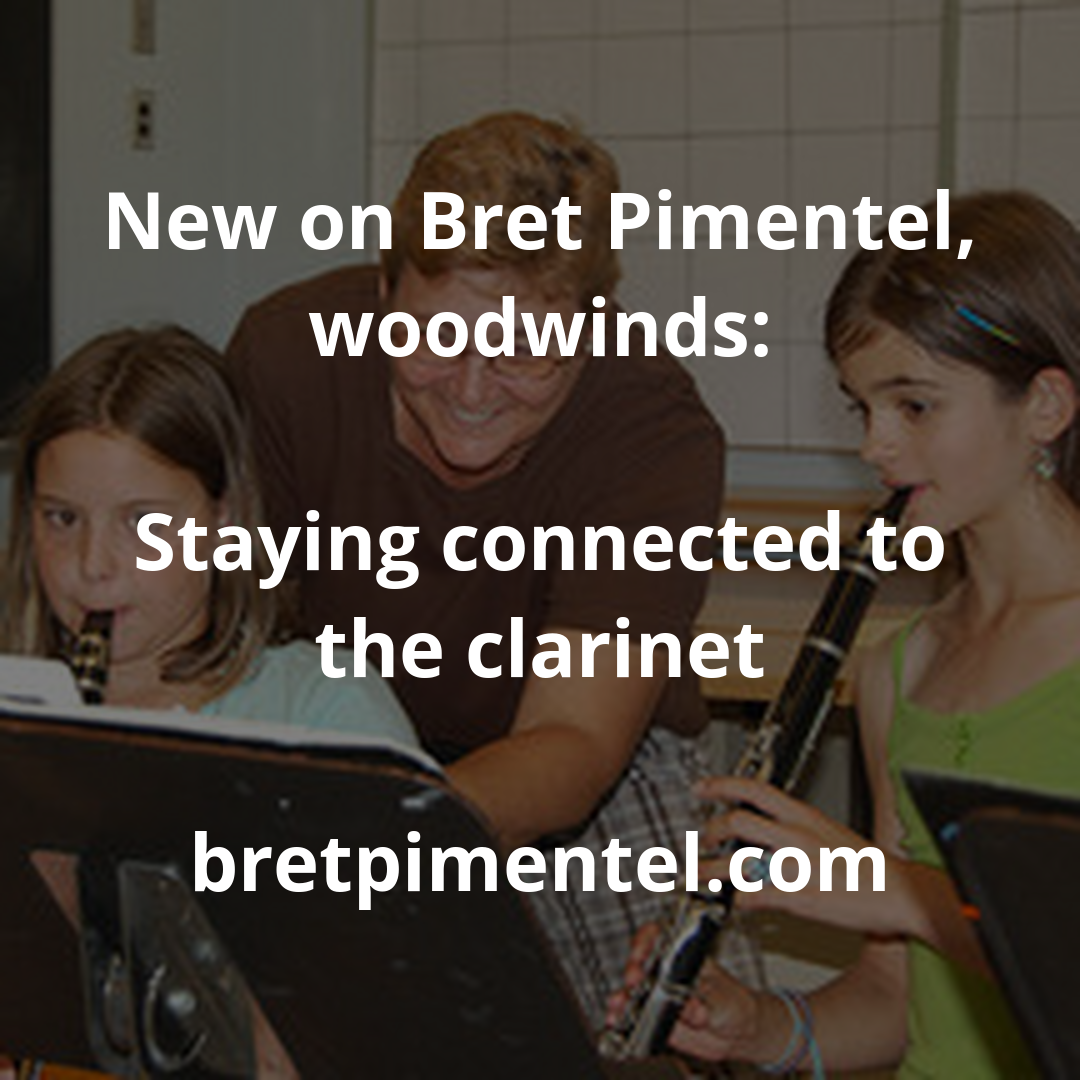 Staying connected to the clarinet