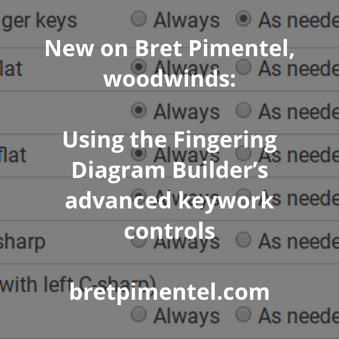 Using the Fingering Diagram Builder’s advanced keywork controls