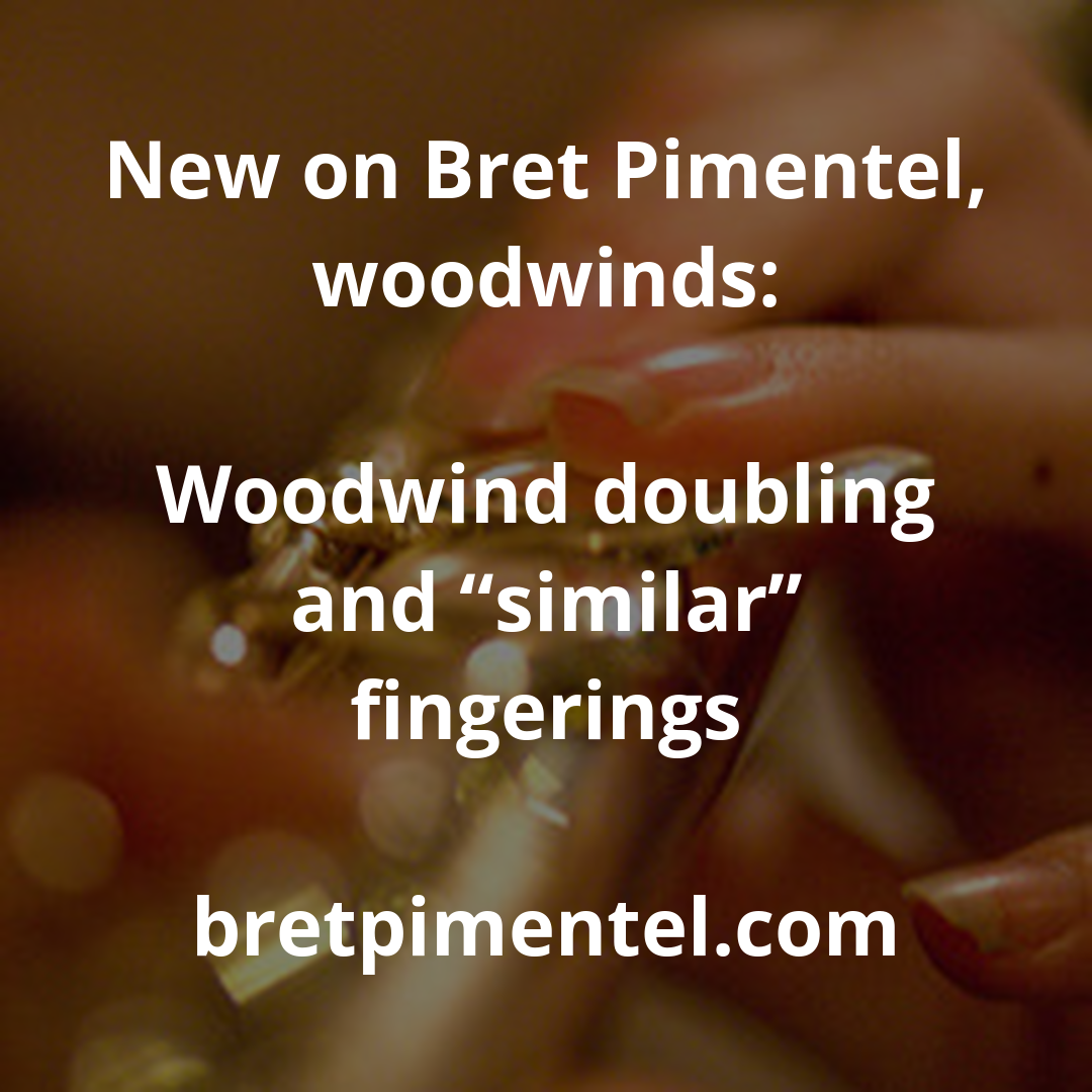 Woodwind doubling and “similar” fingerings