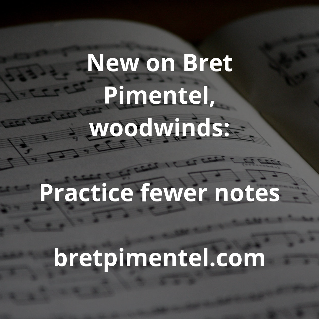 Practice fewer notes