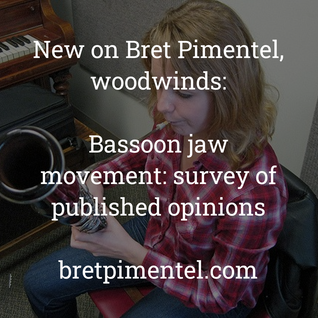 Bassoon jaw movement: survey of published opinions