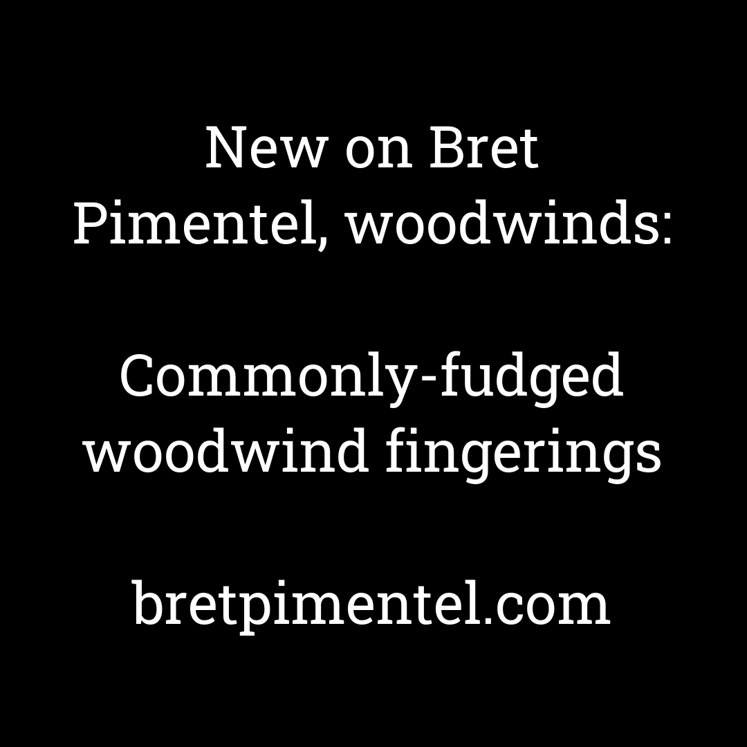 Commonly-fudged woodwind fingerings