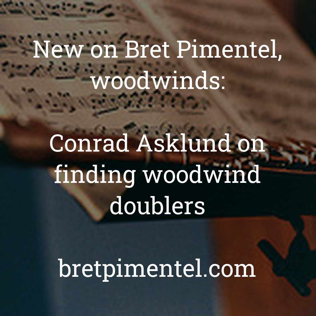 Conrad Asklund on finding woodwind doublers
