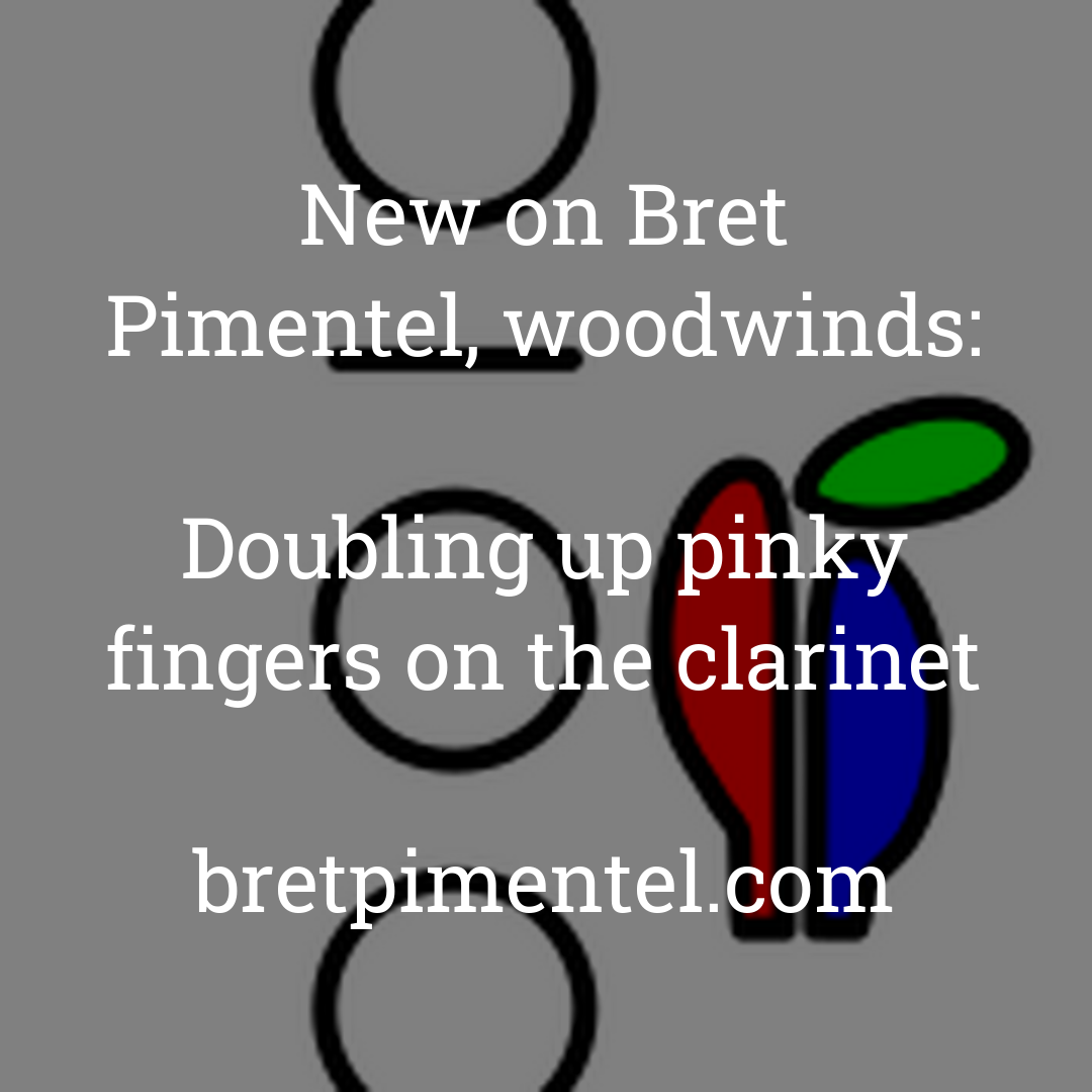 Doubling up pinky fingers on the clarinet
