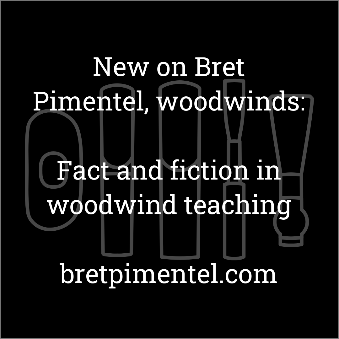 Fact and fiction in woodwind teaching