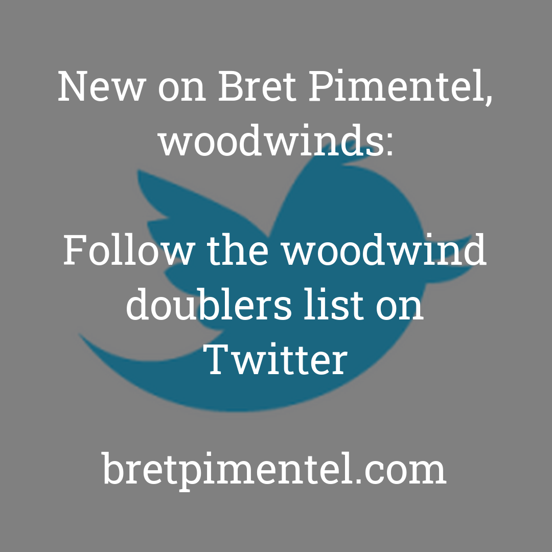 Follow the woodwind doublers list on Twitter