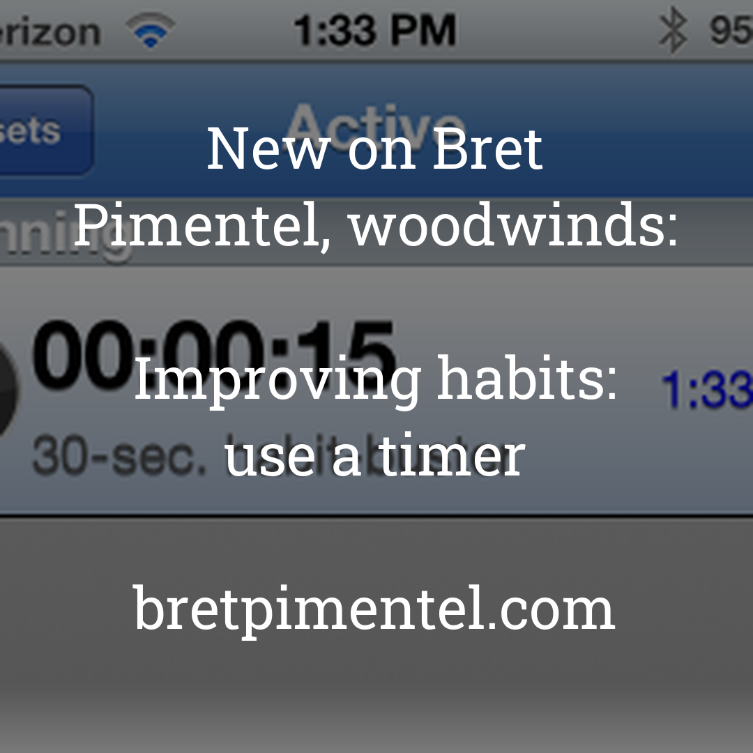 Improving habits: use a timer