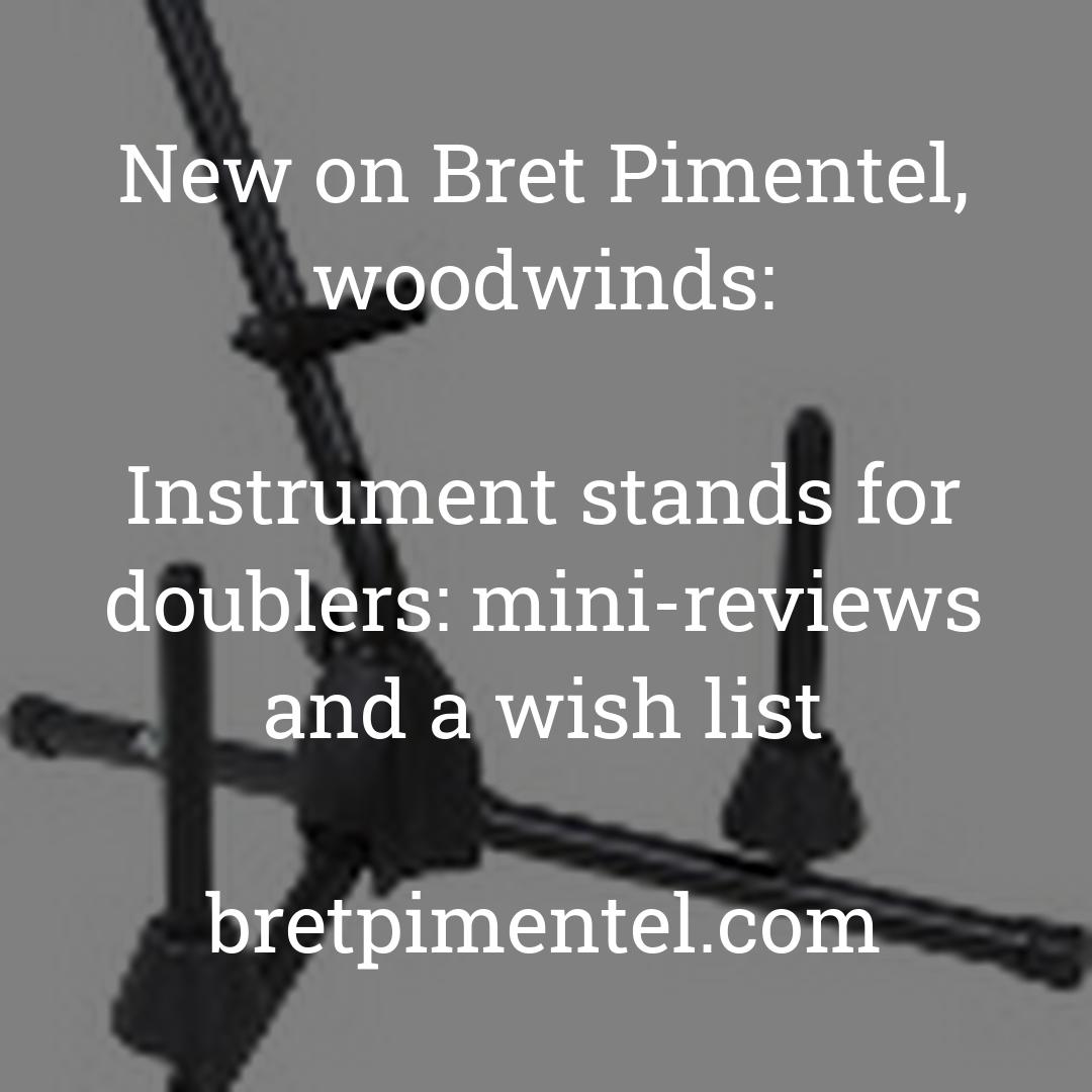 Instrument stands for doublers: mini-reviews and a wish list