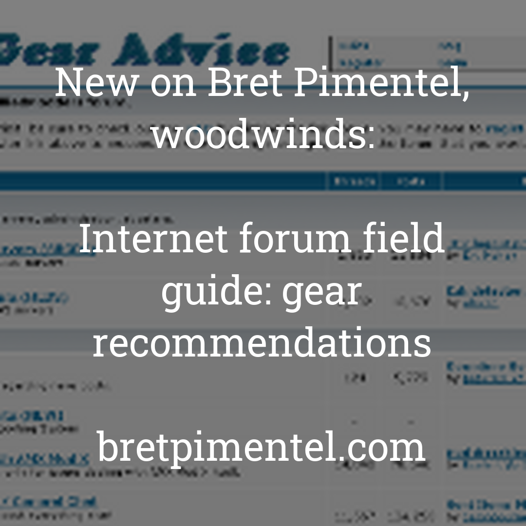 Internet forum field guide: gear recommendations