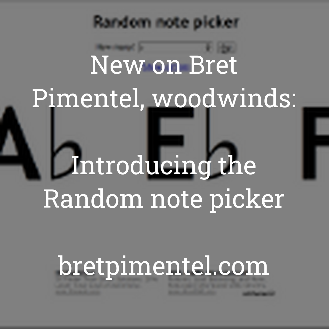 Introducing the Random note picker