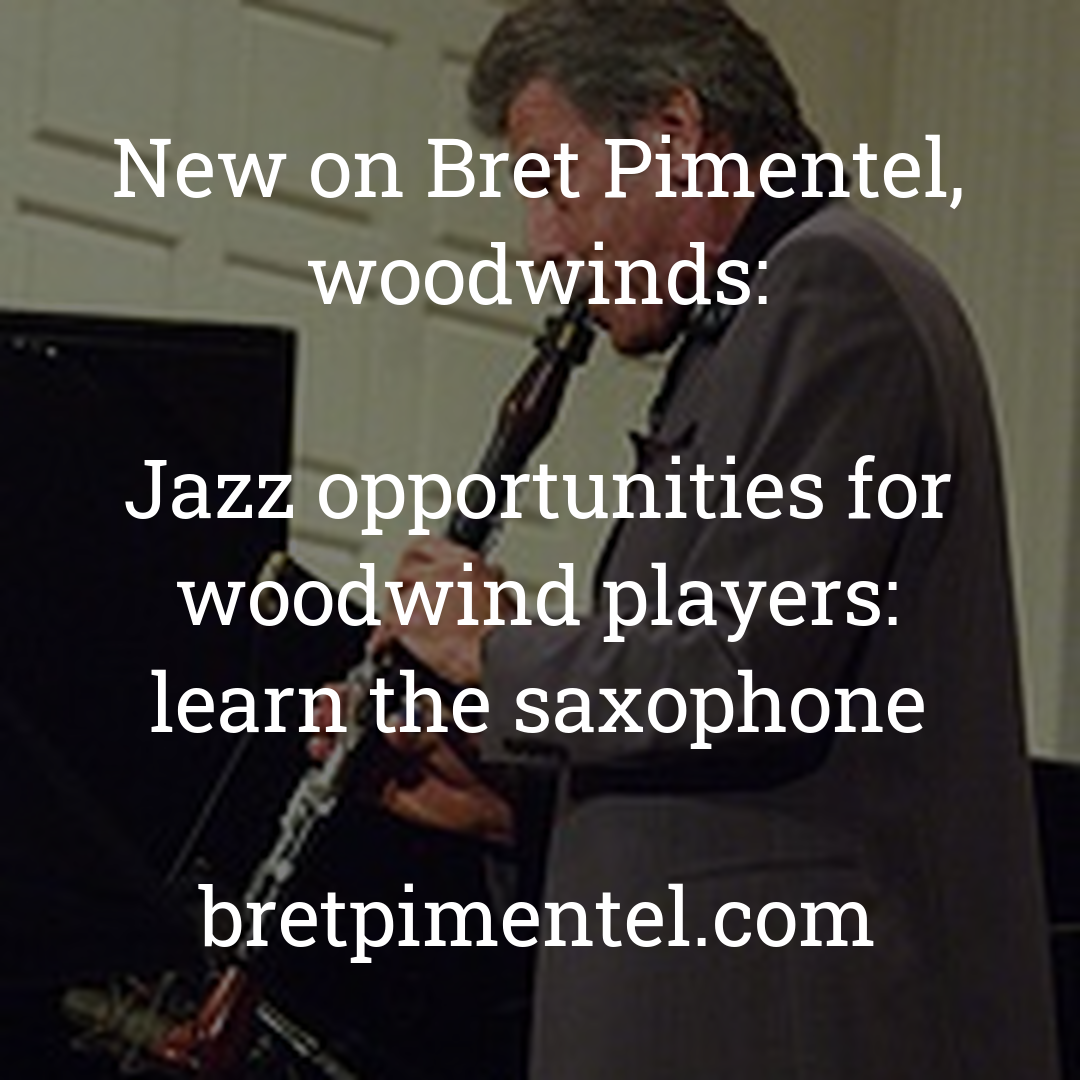 Jazz opportunities for woodwind players: learn the saxophone