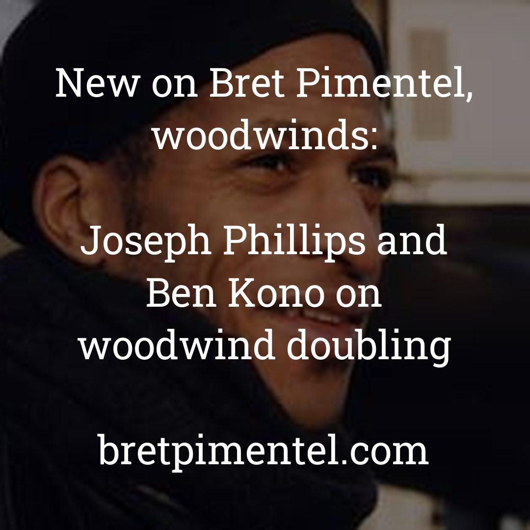 Joseph Phillips and Ben Kono on woodwind doubling
