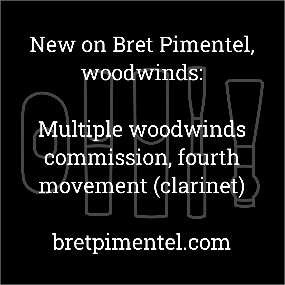 Multiple woodwinds commission, fourth movement (clarinet)