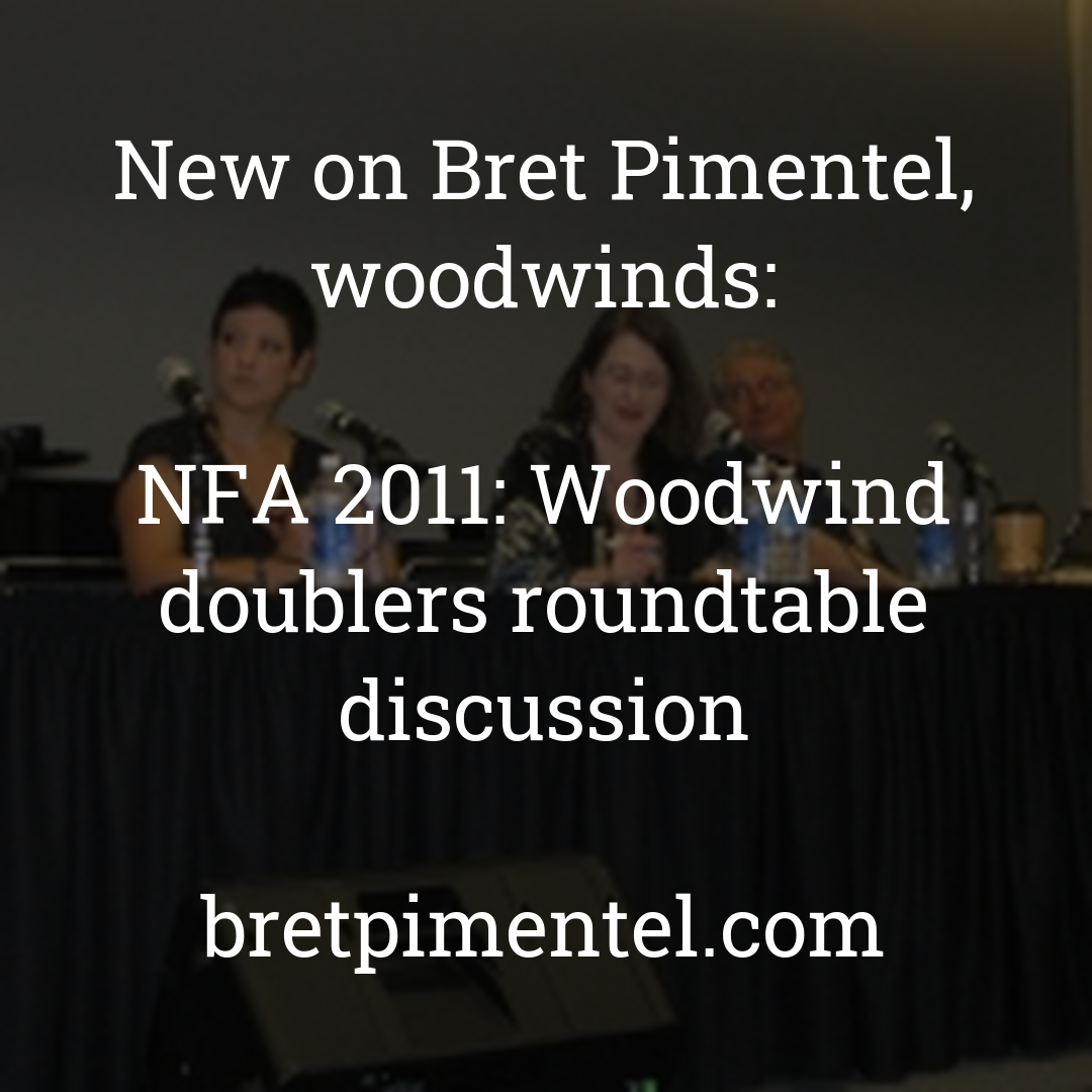 NFA 2011: Woodwind doublers roundtable discussion