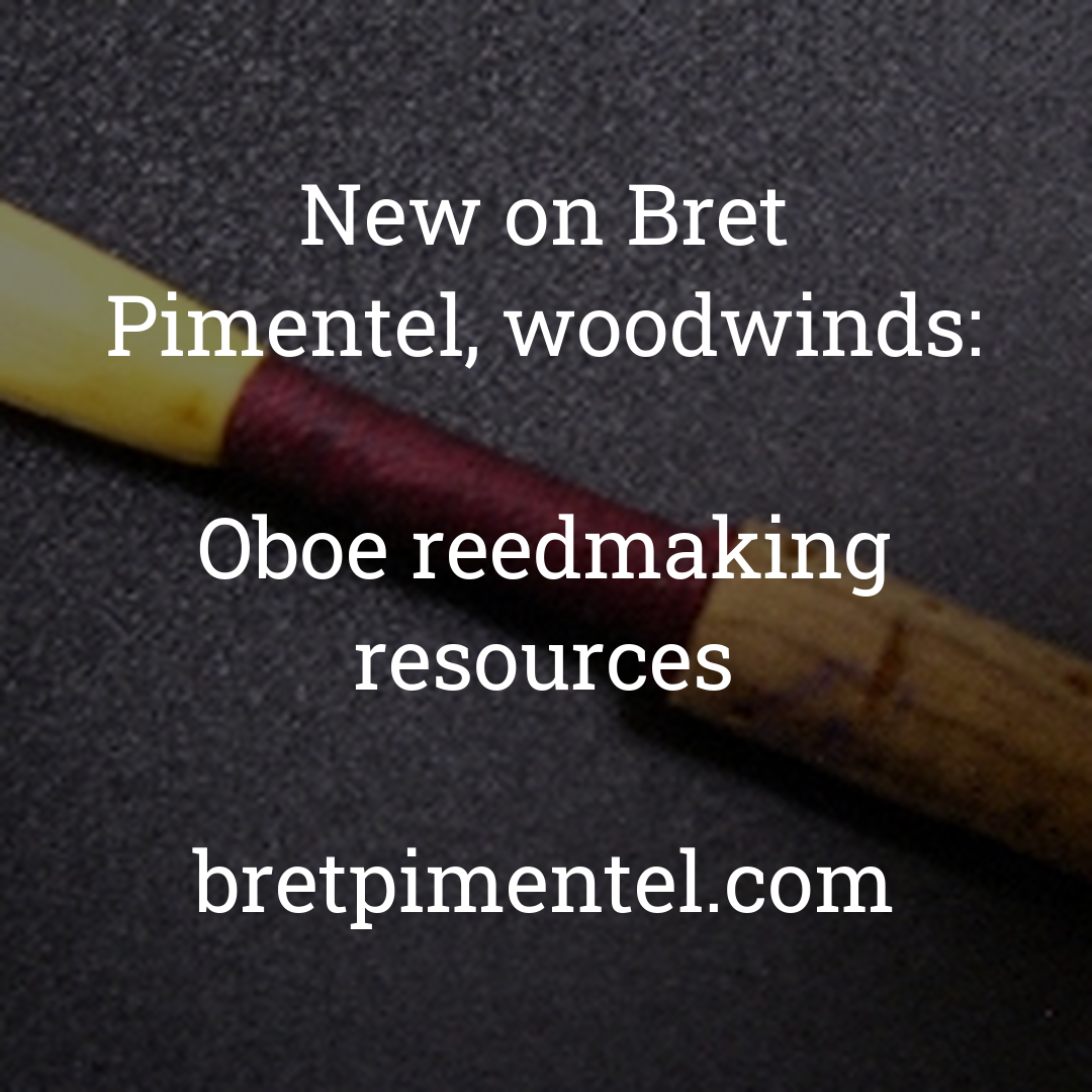Oboe reedmaking resources