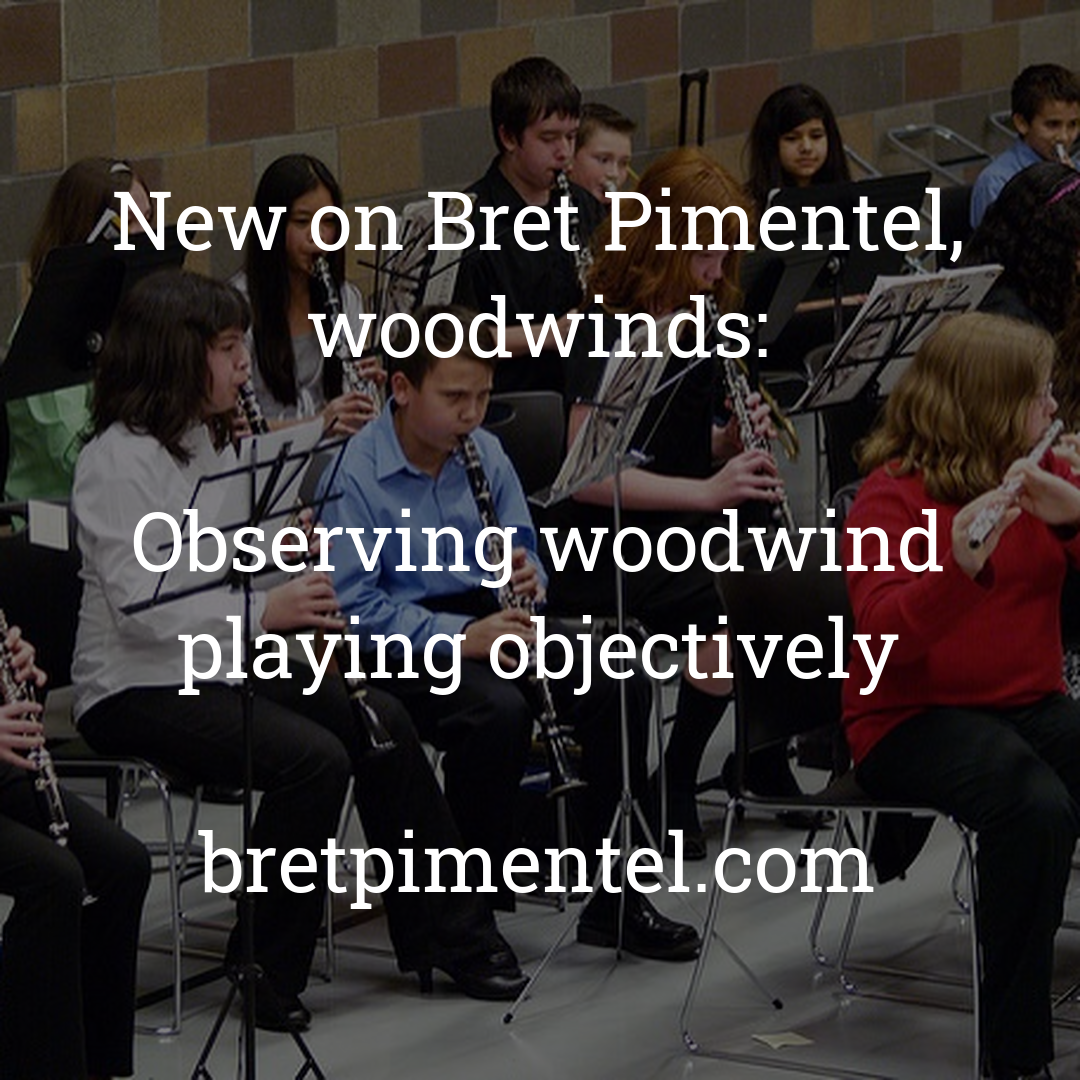 Observing woodwind playing objectively