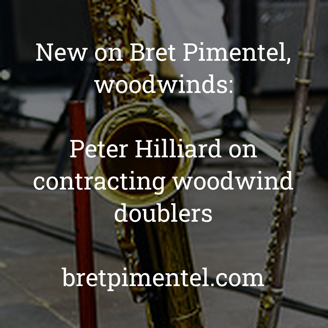 Peter Hilliard on contracting woodwind doublers