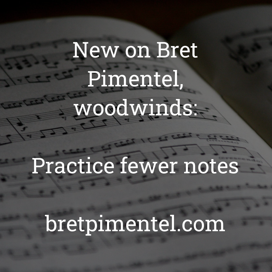 Practice fewer notes