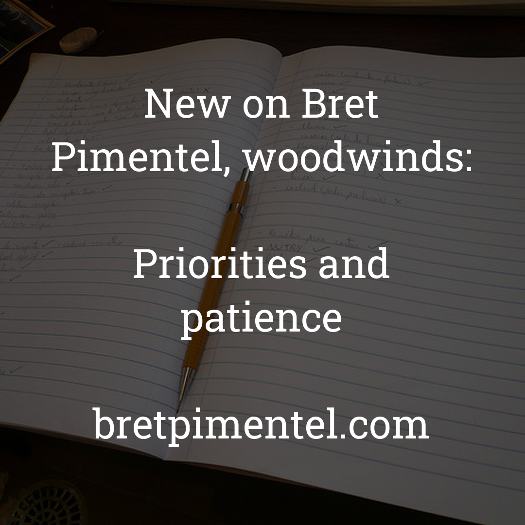 Priorities and patience