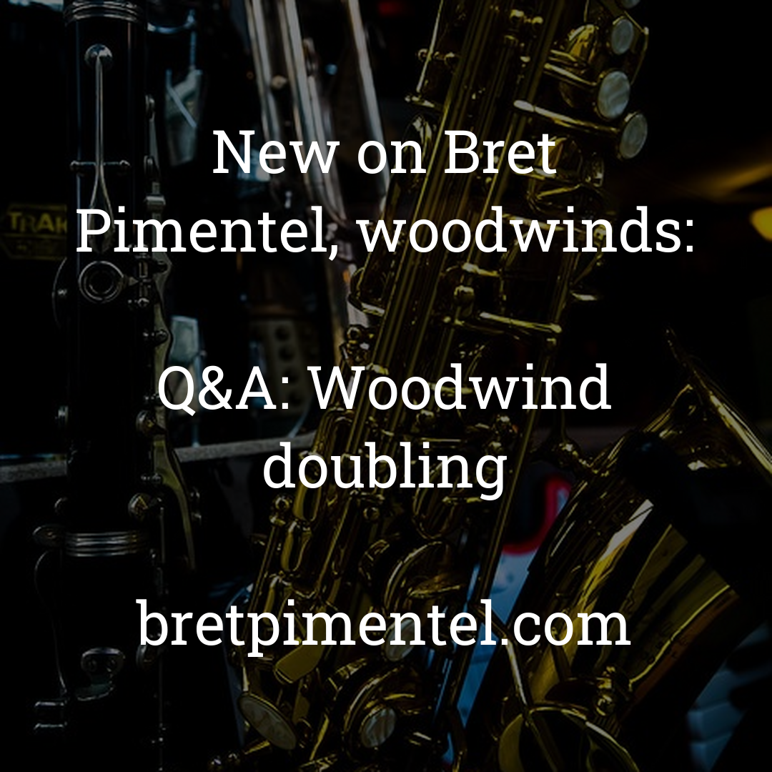 Q&A: Woodwind doubling