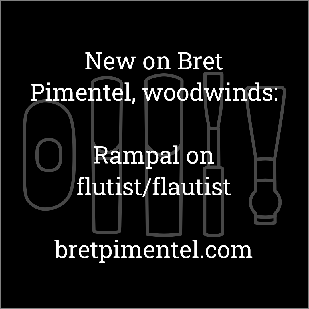 Rampal on flutist/flautist