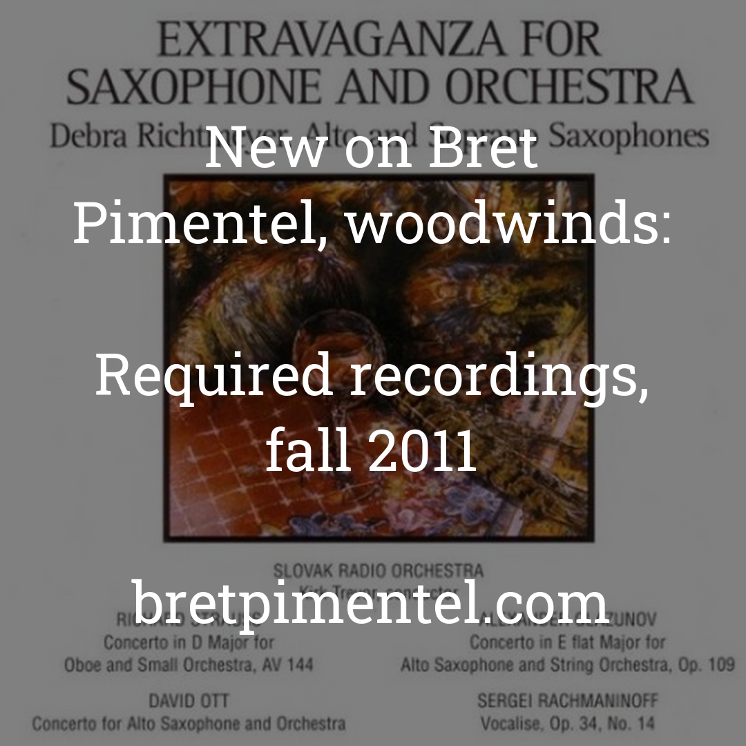 Required recordings, fall 2011
