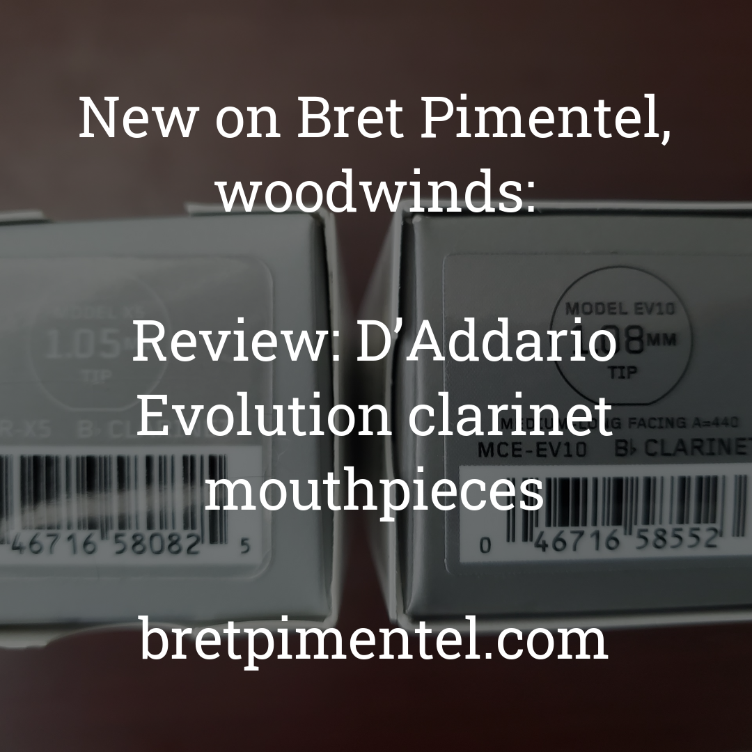 Review: D’Addario Evolution clarinet mouthpieces