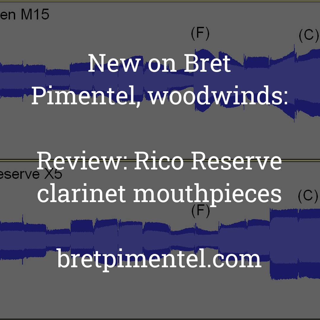 Review: Rico Reserve clarinet mouthpieces