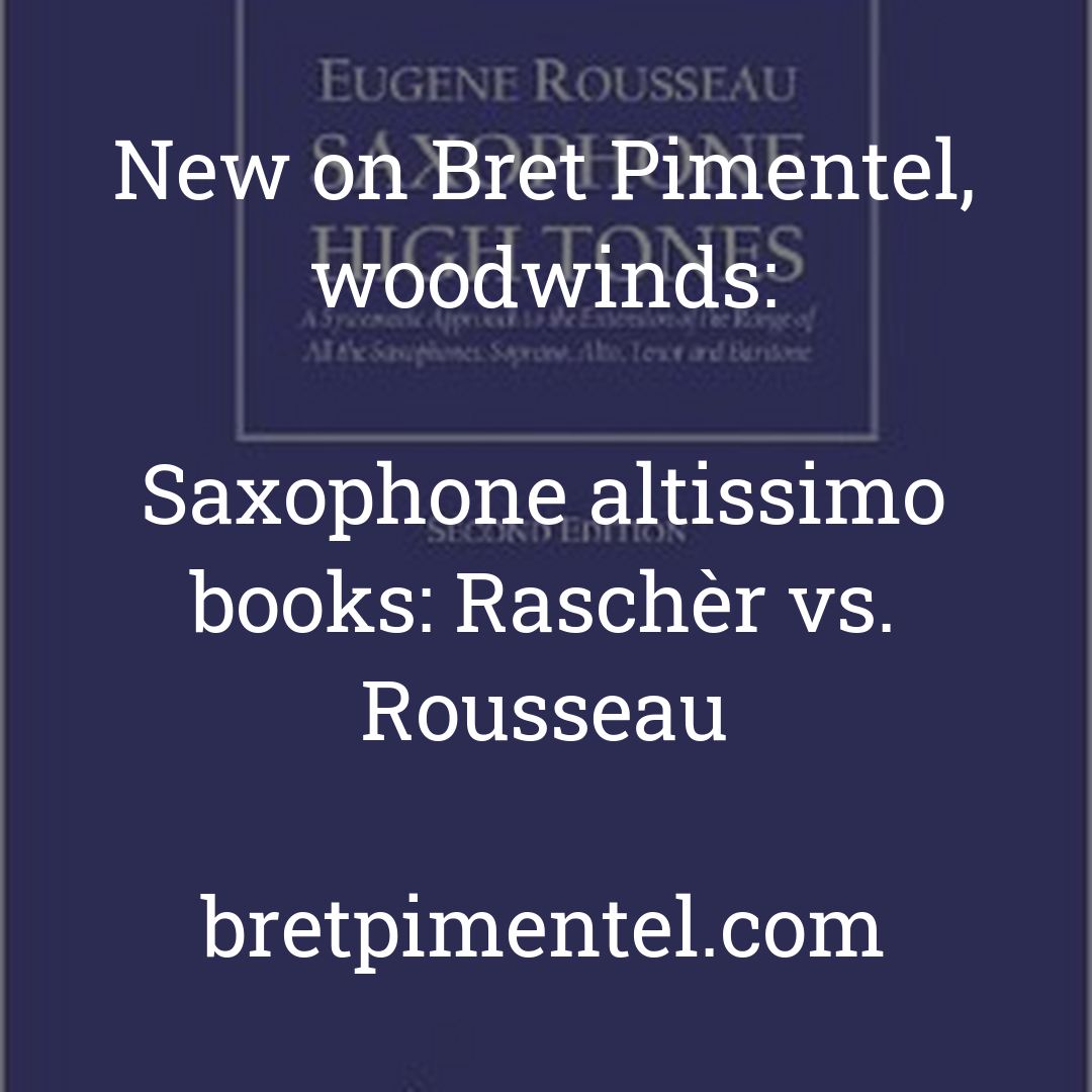 Saxophone altissimo books: Raschèr vs. Rousseau