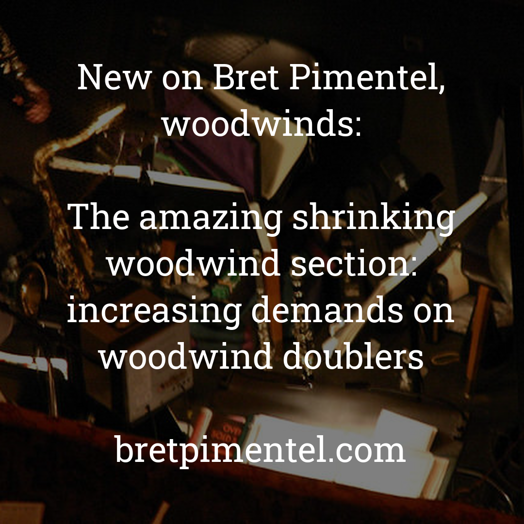 The amazing shrinking woodwind section: increasing demands on woodwind doublers