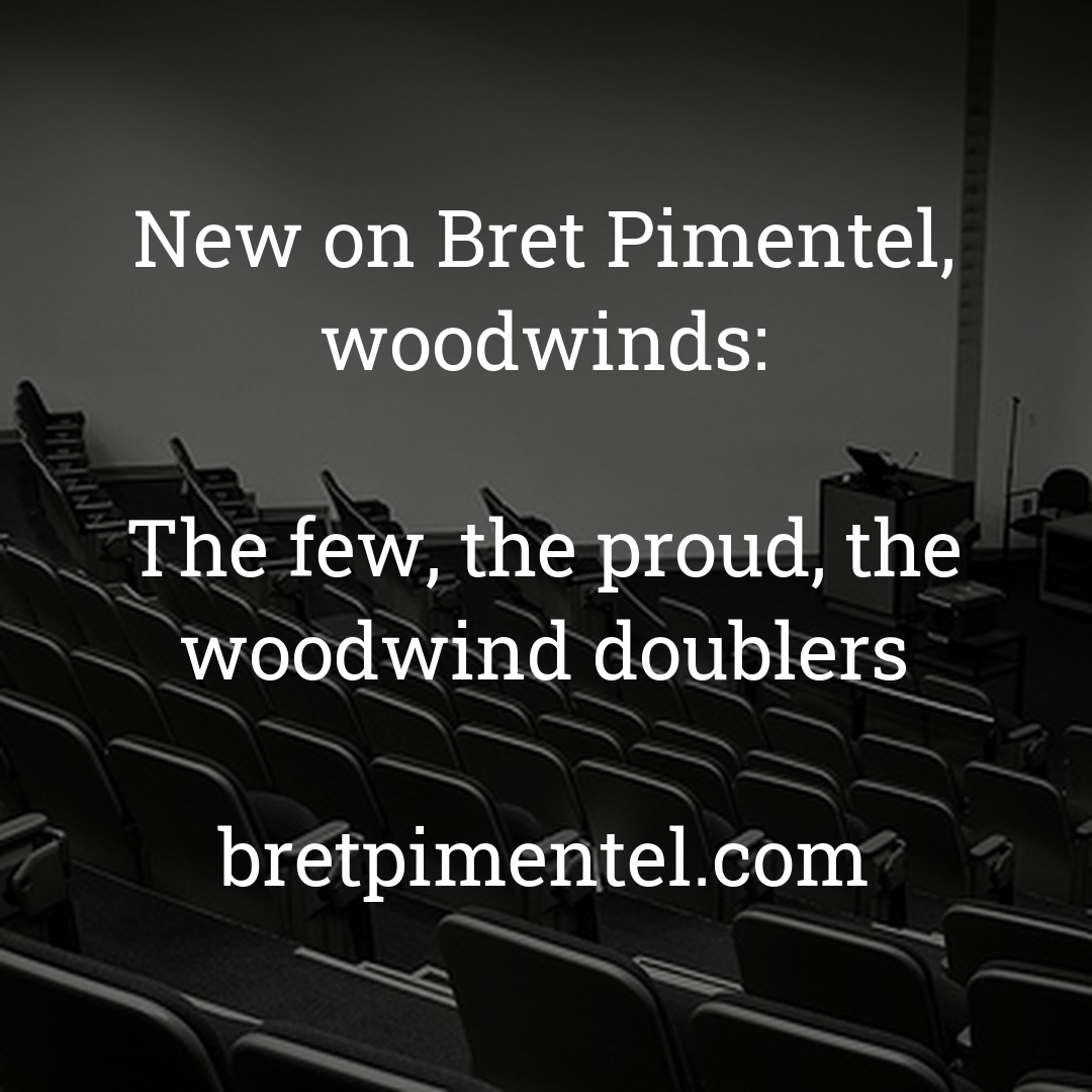The few, the proud, the woodwind doublers