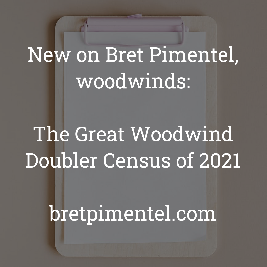 The Great Woodwind Doubler Census of 2021