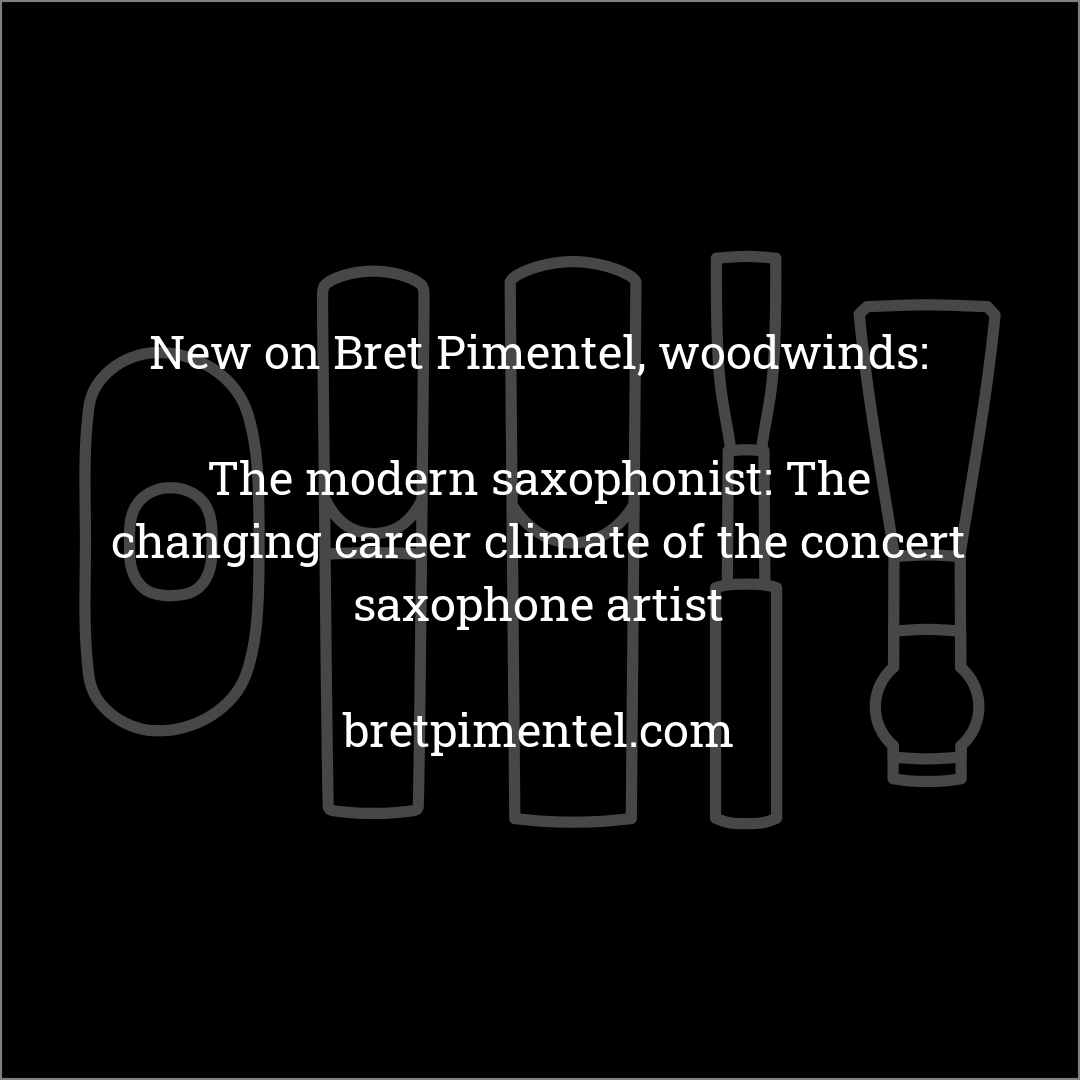 The modern saxophonist: The changing career climate of the concert saxophone artist