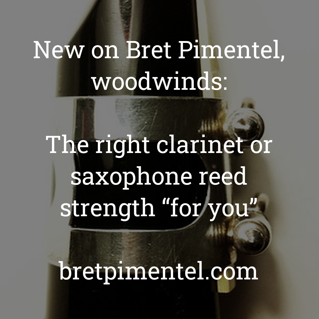 The right clarinet or saxophone reed strength “for you”