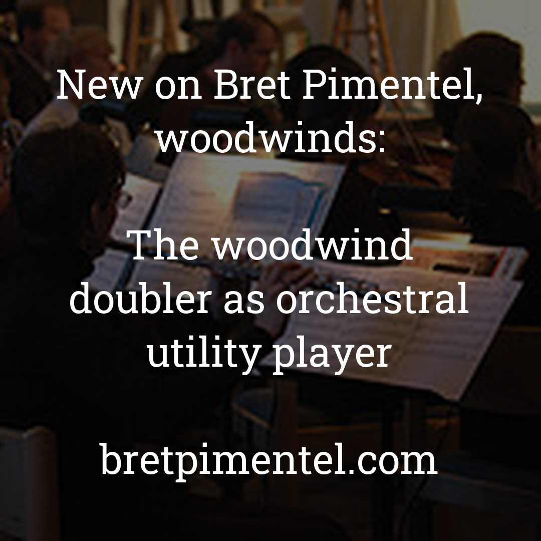 The woodwind doubler as orchestral utility player