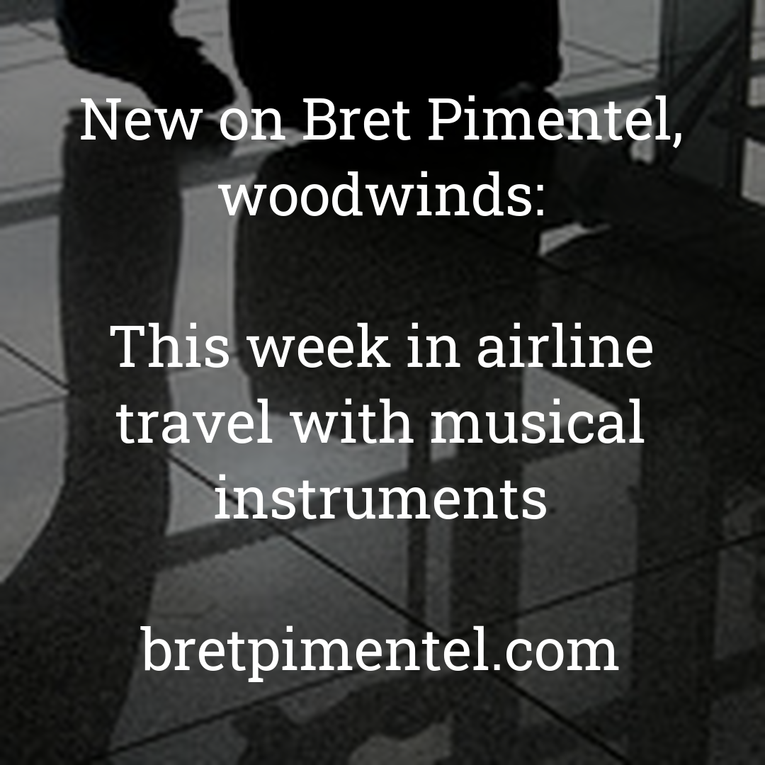 This week in airline travel with musical instruments