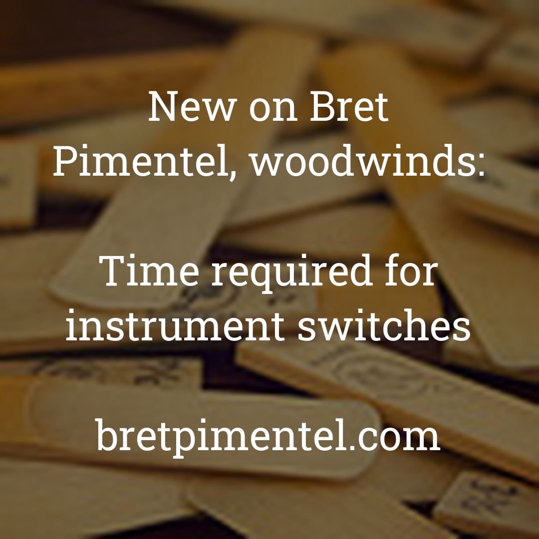 Time required for instrument switches