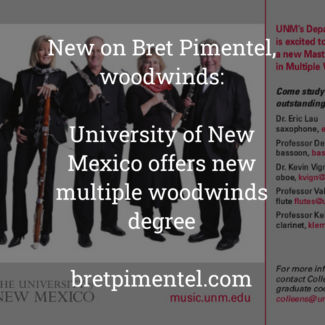University of New Mexico offers new multiple woodwinds degree