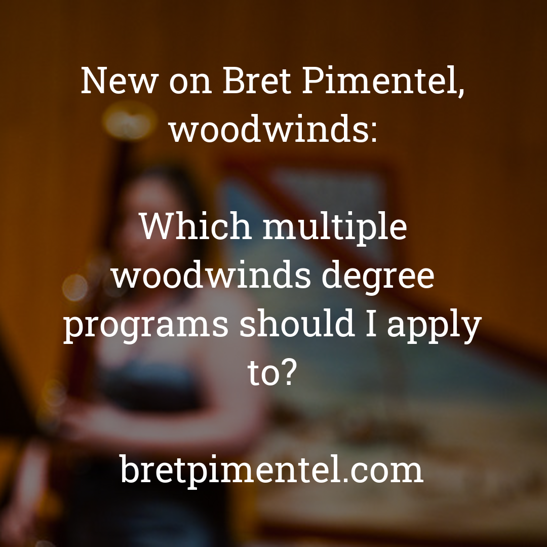 Which multiple woodwinds degree programs should I apply to?