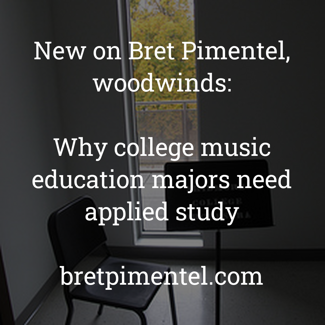 Why college music education majors need applied study