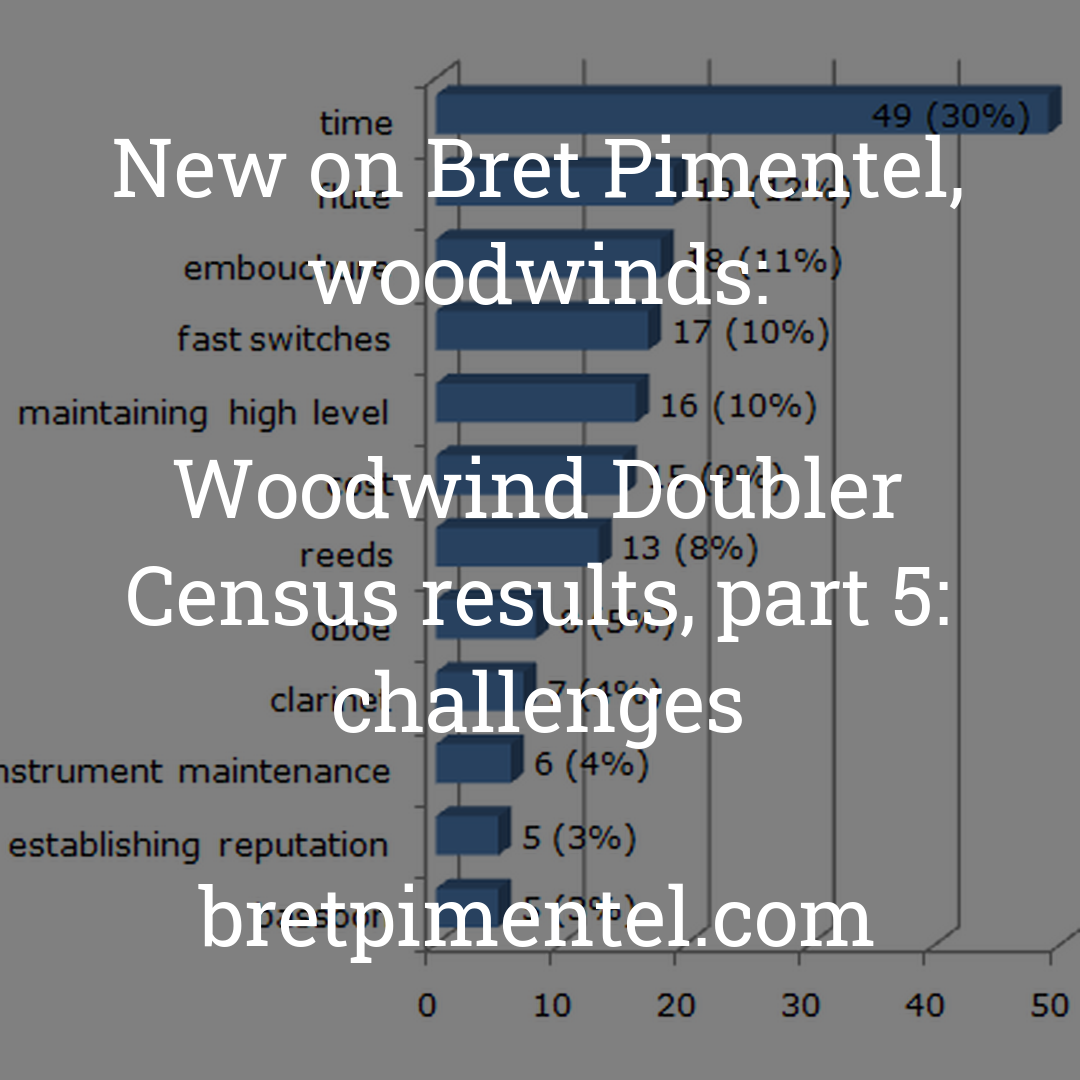Woodwind Doubler Census results, part 5: challenges