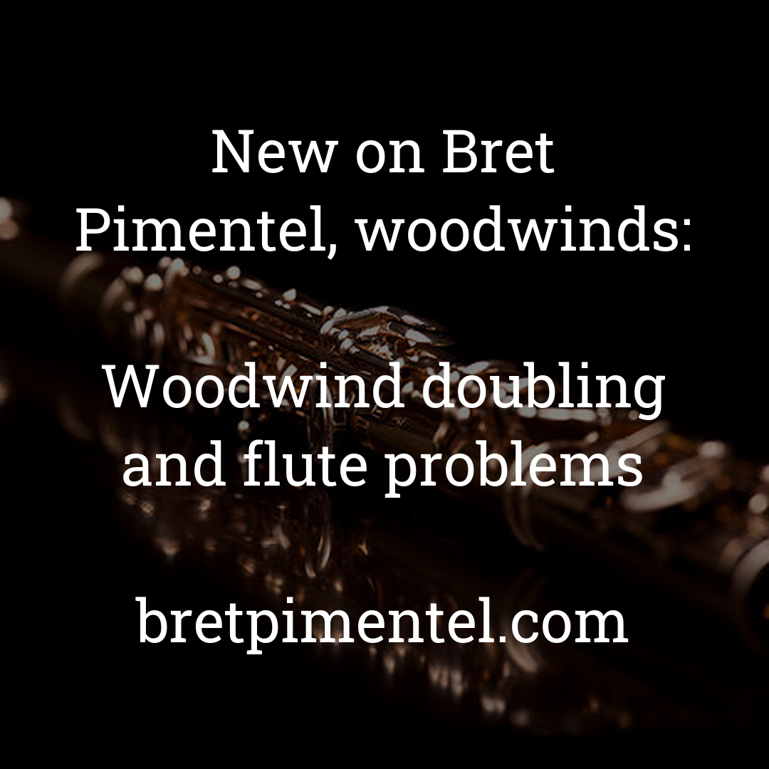 Woodwind doubling and flute problems
