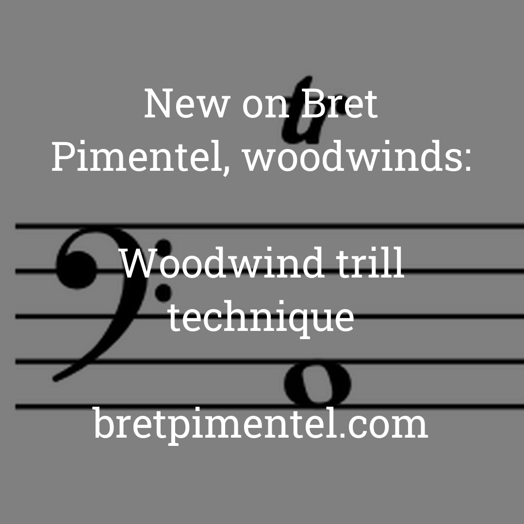 Woodwind trill technique