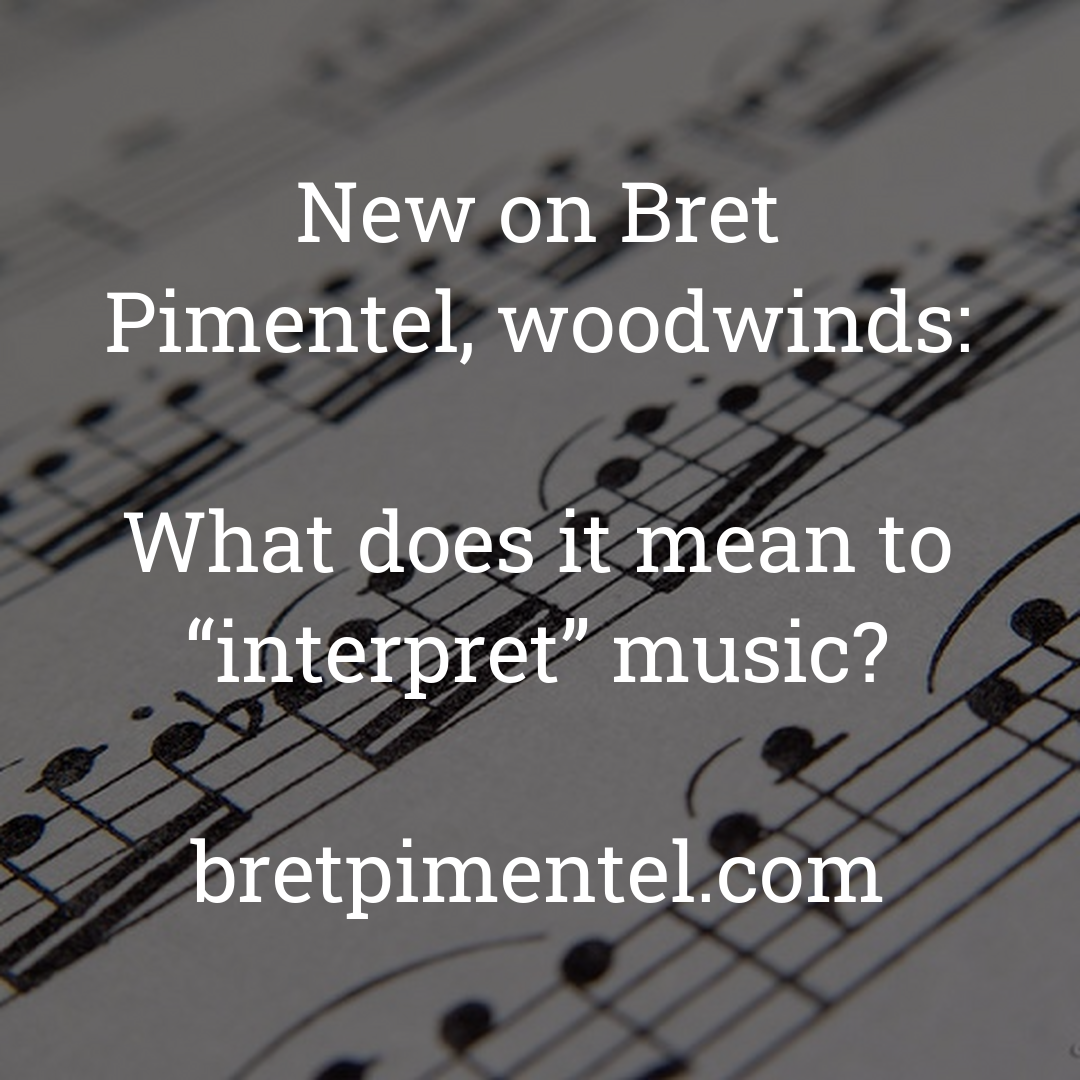What does it mean to “interpret” music?