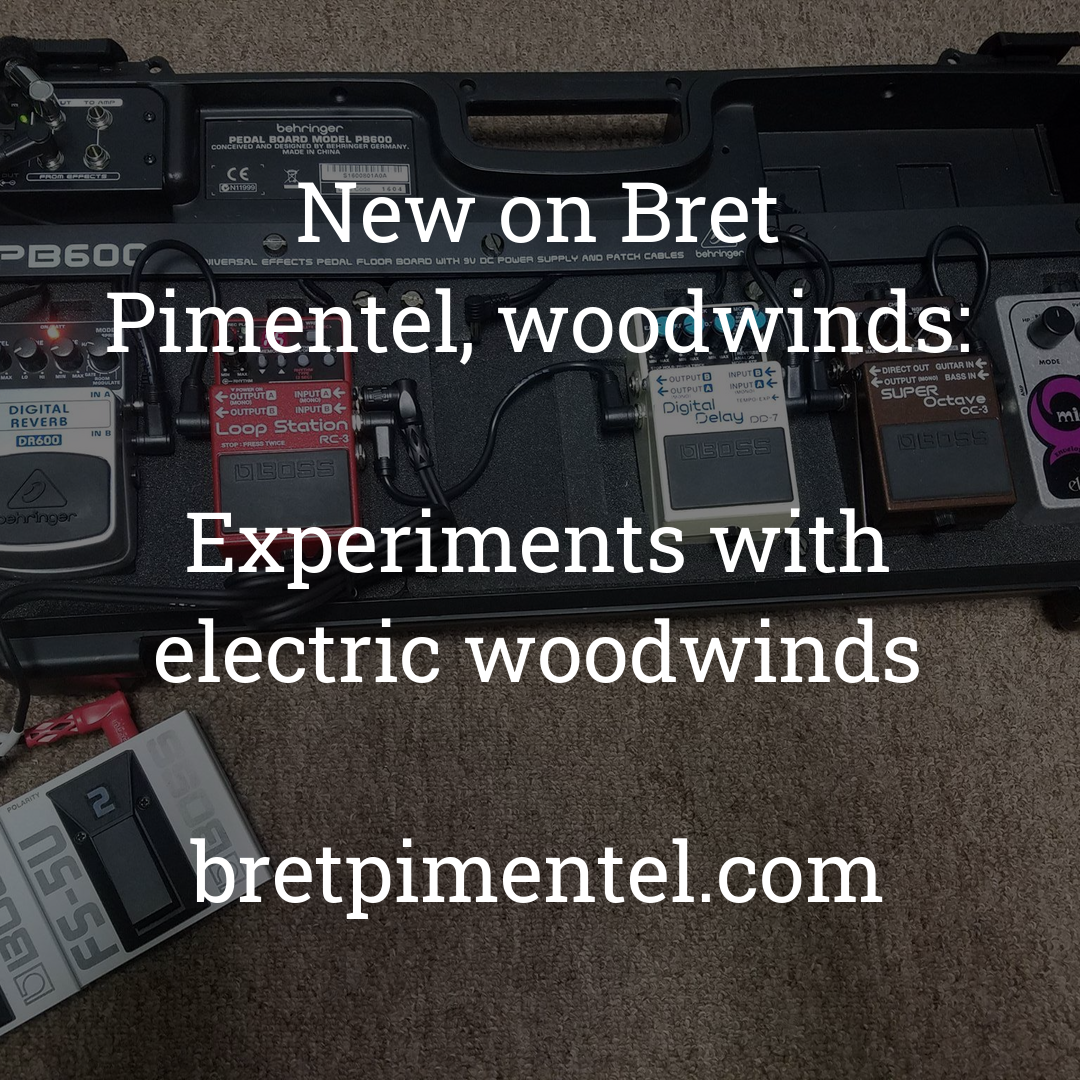Experiments with electric woodwinds